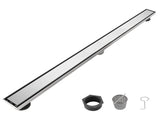 32 Inch Linear Shower Drain with 2-in-1 Flat & Tile Insert Removable Cover, 304 Stainless Steel with 27803832