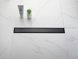 24 Inch Offset Linear Drain with Reversible Flat & Tile Insert Cover, 304 Stainless Steel W2287P480790