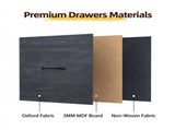 Black Embossed, P2 Particle Board Non-woven Fabric Drawers, Melamine Faced, 46234855