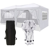 ZUN 10x20 EZ Pop Up Canopy Outdoor Portable Party Folding Tent with 6 Removable Sidewalls + Carry Bag + W1205106017