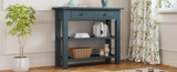 ZUN TREXM Retro Console Table with Drawer and Two Sturdy Shelves for Entryway, Living Room N715P195561M