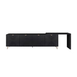 ZUN 70"-90" Extendable TV Cabinet, Modern Entertainment Center with Storage and Adjustable Shelves, W1435P190369