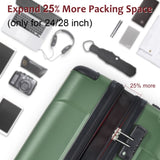 Hardshell Luggage Sets 6 Piece Suitcase Set, Expandable Lightweight Suitcases with Dual Wheels, TSA 56301916