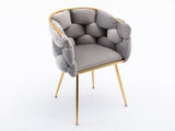 Luxury modern simple leisure velvet single sofa chair bedroom lazy person household dresser stool W117067861