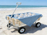 Outdoor carriage, all terrains, wooden railings, solid tires, garden carriage,Load-bearing capacity 68223869