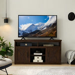 ZUN Farmhouse Barn door TV Media Stand Modern Entertainment Console for TV Up to 65" with Open and W2275P149122