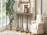 U-Style 59.8'' Wooden Console Table with Oak Veneer Top,Farmhouse Entryway Table with Rubber Wood N711P295300E