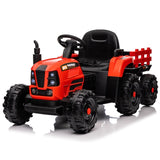 ZUN Ride on Tractor with Trailer,12V Battery Powered Electric Tractor Toy w/Remote Control,electric car W1396124965