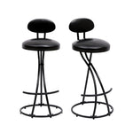 ZUN Bar Stools Upholstered Counter Height Barstools for Kitchen Island Set of 2 Modern PU Leather Dining W1757P167845