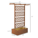 ZUN Wooden Planter、Flower shelf,Wooden Garden Trellis 12527710