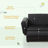Kids Sofa Set with Footstool-Black 00812977