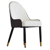 Modern PU sponge-filled dining chair, solid wood metal legs, suitable for restaurants, living rooms W1535119449
