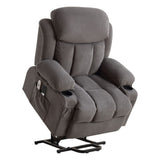 Power Lift Recliner Chair with Heat and Massage Electric Fabric Recliner Chair for Elderly with Side W1521P303241