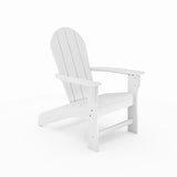 White Adirondack Chair Premium HDPE Poly Lumber for Pool, Patio, and Garden Elegance B195P198777