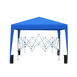 ZUN Outdoor 10x 10Ft Pop Up Gazebo Tent Canopy with 4pcs Weight sand bag,with Carry Bag-Blue W419P147527