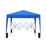 ZUN Outdoor 10x 10Ft Pop Up Gazebo Tent Canopy with 4pcs Weight sand bag,with Carry Bag-Blue 50824467