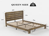 Bed Frame Queen Size, Wood Platform Bed Frame , Noise Free,No Box Spring Needed and Easy Assembly 28474342