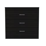 ZUN Bethage 3-Drawer Dresser Black Wengue B06280071