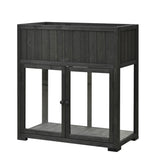 TOPMAX Patio 35.4''x17.7''x37.4'' Mini Wood Cold Frame, Compact 2 Doors Garden Greenhouse with N717P229026B