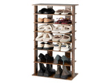 7-Tier Double-Row Shoe Rack with Adjustable Shelves, Anti-Tipping Narrow Storage Rack for Entryway 00173221
