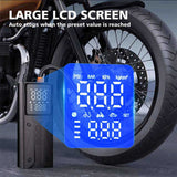 Rechargeable Tire Inflator with Digital Pressure Value Portable Air Compressor for Cars Motorcycles 86948286