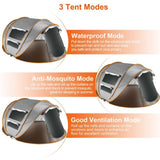 5-8 Person Pop Up Tent Automatic Setup Camping Tent Waterproof Instant Setup Tent with 4 Mosquito 07457536