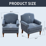 Accent Chair.Nailhead Trim Armchair for Living Room,Comfy Chenille Club Sofa Chair,Springs Cushions W3042P262907