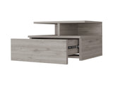 Augusta Floating Nightstand with 2-Tier Shelf and 1-Drawer B128P148659