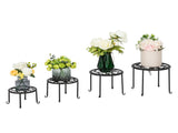 4 Round Ironwork Plant Racks With 4-1 Black Paint Prints 62508492