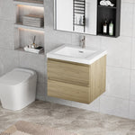 ZUN 30" Floating Bathroom Vanity with Sink, Modern Wall-Mounted Bathroom Storage Vanity Cabinet with W1573P152696