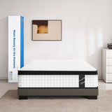 ZUN Twin Size 12 Inch 7-Zoned Cool Memory Foam Individual Pocket Spring Hybrid Mattress W3017P232166