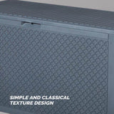 90gal Outdoor Garden Plastic Storage Deck Box Chest Tools Cushions Toys Lockable Seat 01303501