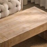 Natural Wood Living Room Table Versatile Tea Table ,Rustic Wood Coffee Table W2729P199001