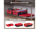 Plastic Collapsible Storage Bins, 32L Set of 3, Stackable Folding Crates with Handles, Supports 26 49887533