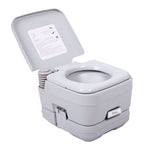 ZUN Lightweight Portable Toilet, 2.6 Gallon Flushable Camping Toilet, Sanitary Outdoor Travel Toilet for W2181P154818