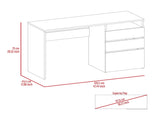Black Wengue 3-Drawer 1-Shelf Computer Desk B06280257