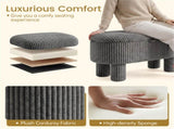 Gray 42 Inch Corduroy Storage Bench, Plush Foam Cushion & Hidden Compartment, 400LBS Seat Weight 51915597