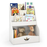 Kids 3-Tier Bookshelf & Toy Storage - Open Compartment Hidden Back Space, 24.5"x14"x31.5" 12287368