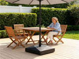 Fillable Patio Base with 4 Rolling Wheels & Locks, Heavy Duty Water Sand Weighted HDPE 39048884