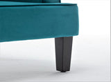 Versatile Upholstered Side Chair, Solid Wood Frame with Recessed Arms, Tapered Front Legs and Flared B2735P511129