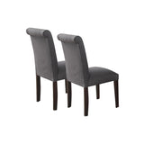 Blue Grey Fabric Dining Chairs, Set of 2 SR011543