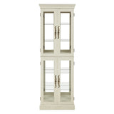 ZUN Lighted Glass Curio Display Cabinet,Display Cabinet,Glass Storage Cabinet Glass Wine cabinet Wood W2275P199812