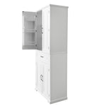 ZUN Bathroom Storage Cabinet with Doors and Drawer, Multiple Storage Space, Adjustable Shelf, White 47035858