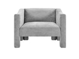 Modern Barrel Chair Accent Chair 29.9" Upholstered Armchair for Living Room and Bedroom, Grey N763P336531E