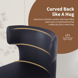 28inch Counter Height Bar Stools Set of 2, Modern Bar Upholstered Chairs with PU Leather, Metal N762P199304B