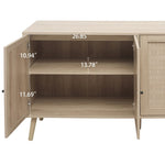 ZUN 4 Door Accent Cabinet Sideboard Buffet Storage Cabinet with Adjustable Shelf for Entryway Living W688P170031