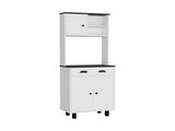DEPOT E-SHOP Waco 67" H Kitchen Pantry with Two Cabinets, Two Open Shelves, and One B097P167430
