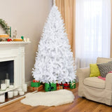 6 FT Artificial Christmas Tree with 800 Branch Tips and Sturdy Metal Stand, White 42026375