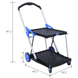 Collapsible Utility Multi Use Functional Collapsible Shoppings 2-Tier Collapsible Shopping 84897453