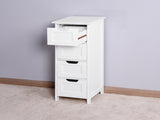 White Bathroom Storage Cabinet, Freestanding Cabinet with Drawers W40914884